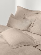 Linnen dekbedovertrek Linna met bies