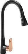 Keukenkraan Rea Mild Black/Rose Gold