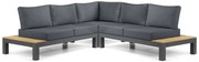 Loungeset 5 personen Aluminium/Teak Grijs Lifestyle Garden Furniture Vittoria