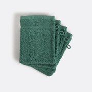 Set van 4 washandjes in bouclette badstof, Zavara