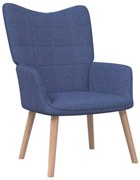 vidaXL Relaxstoel stof blauw