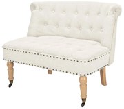 vidaXL Loveseat 94x67x76 cm stof wit