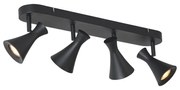 Moderne plafondSpot / Opbouwspot / Plafondspot zwart 4-lichts draai- en kantelbaar - Triangle Modern GU10 ovaal Binnenverlichting Lamp