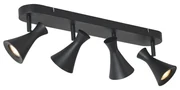 Moderne plafondSpot / Opbouwspot / Plafondspot zwart 4-lichts draai- en kantelbaar - Triangle Modern GU10 ovaal Binnenverlichting Lamp