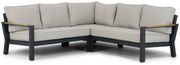 Hoek loungeset 5 personen Aluminium/Polywood (teakfinish) Grijs  Lifestyle Garden Furniture Bilbao