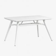 Rectangulaire Tuintafel 135x80 Cm Van Polypropyleen Scand Wit - Sklum