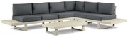 Hoek loungeset 6 personen Aluminium Taupe Lifestyle Garden Furniture Lorenzo