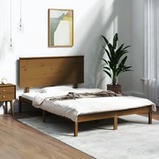 vidaXL Bedframe massief hout honingbruin 135x190 cm 4FT6 Double