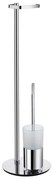 Smedbo Outline WC-borstelgarnituur - 23x78x23cm - Massief messing Chroom FK312