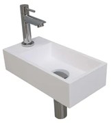 INK Versus Fonteinpack - Polystone - links fonteinkraan - designsifon - afvoerplug - incl bevestiging 1805121