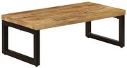 vidaXL Salontafel 100x50x35 cm massief mangohout en staal