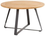 4 Seasons Outdoor Basso Teak Tuintafel Aluminium/teak Grijs