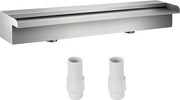 VEVOR waterval douche zwembadfontein 23,6"x4,5"x3,1" zwembadfontein gemaakt van 304 roestvrij staal met waterfontein decoratie tuinvijver