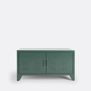 Laag meubel in metaal, 2 deuren, Hiba