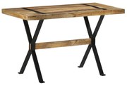 vidaXL Eettafel 120x60x76 cm ruw mangohout