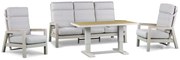 Stoel en Bank Loungeset 2 personen Aluminium Taupe  Lifestyle Garden Furniture Evora