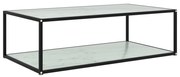 vidaXL Salontafel 120x60x35 cm gehard glas wit