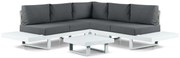 Hoek loungeset 5 personen Aluminium Wit Lifestyle Garden Furniture Lorenzo