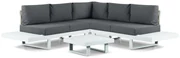 Hoek loungeset 5 personen Aluminium Wit  Lifestyle Garden Furniture Lorenzo