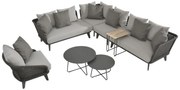 4 Seasons Outdoor Belize Loungeset met loungestoel en Dali tafels SALE  Loungeset    antraciet weerbestendig