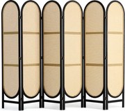 VEVOR 6-delig handgeweven rotan privacyscherm, opvouwbare kamerverdeler met scharnieren, draagbare en vrijstaande kamerverdeler voor kamerverdeling, woonkamer, slaapkamer