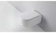 QeramiQ Dely Swirl Wandclosetset - 36.5x53.0cm - diepspoel - rimless - slim zitting - glans wit SW1026256/SW1000766