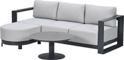 Garden Impressions Malakka loungeset 3-delig chaise longue - donker grijs
