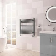 Eastbrook Biava multirail handdoekradiator 75x70cm 532W antraciet