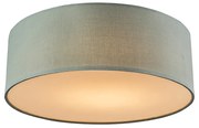 Stoffen Plafondlamp groen 30 cm incl. LED - Drum LED Modern rond Binnenverlichting Lamp