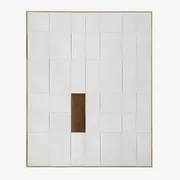 Siralo Handgeschilderd Reliëf Decoratief Schilderij (80x100 Cm) Grijsachtig Wit - Sklum