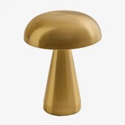 Draadloze Led Tafellamp ↑20 Cm In Ijzer Galina Goud - Sklum