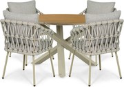 Tuinset 4 personen 125 cm Rope Zand/Beige Coco Oliva/Ancona