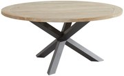 Taste by 4 Seasons Louvre aluminium tafel met teak blad Ø 160 cm SALE  Tuintafel     weerbestendig