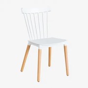 Eetkamerstoel Van Beukenhout En Polypropyleen Royal Wit - Sklum