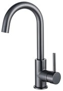 Fortifura Calvi wastafelkraan - hoog - draaibare uitloop - Geborsteld Gunmetal PVD SW809350