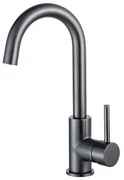Fortifura Calvi wastafelkraan - hoog - draaibare uitloop - Geborsteld Gunmetal PVD SW809350