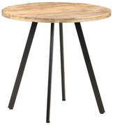 vidaXL Eettafel 80 cm ruw mangohout