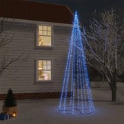 vidaXL Kegelkerstboom 732 LED's blauw 160x500 cm