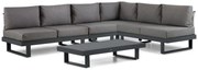 Hoek loungeset 6 personen Aluminium Grijs  Lifestyle Garden Furniture Lorenzo