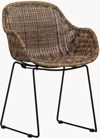 Tuin eetstoelen Willow met armleuning, 2-delig