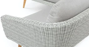 Garden Interiors Hoek Loungeset  - MIRA - Wicker - Lichtgrijs - The Outsider