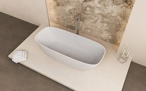 Polysan Medina vrijstaand bad wit mat solid surface 165x70cm