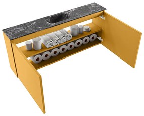 Mondiaz Ture DLux toiletmeubel 120cm ocher met wastafel lava midden met kraangat
