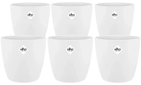 6x Pot Elho Brussels round wit