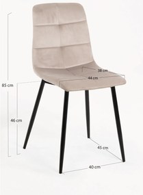 Daris fluwelen stoel
