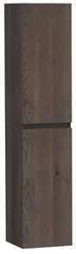 BRAUER Joy badkamerkast - 160x35x35cm - 2 deuren - greeploos - links- of rechtsdraaiend - lamellen eiken zwart HK-JY160LEZ