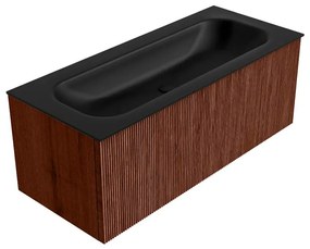 Mondiaz Kurve 110cm badmeubel ruby met 1 lade en wastafel big medium midden 1 kraangat urban