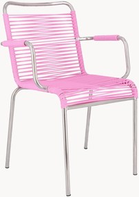 Handgemaakte tuin armstoelen Mya Spaghetti, 4-delig, stapelbaar