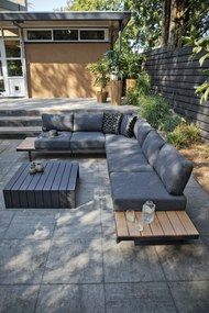 Exotan Hoek Loungeset - Bari - Antraciet - Aluminium - Polywood - Exotan