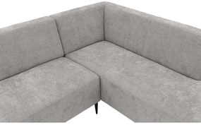 Goossens Zitmeubel Key West grijs, stof, 2-zits, modern design met ligelement rechts
